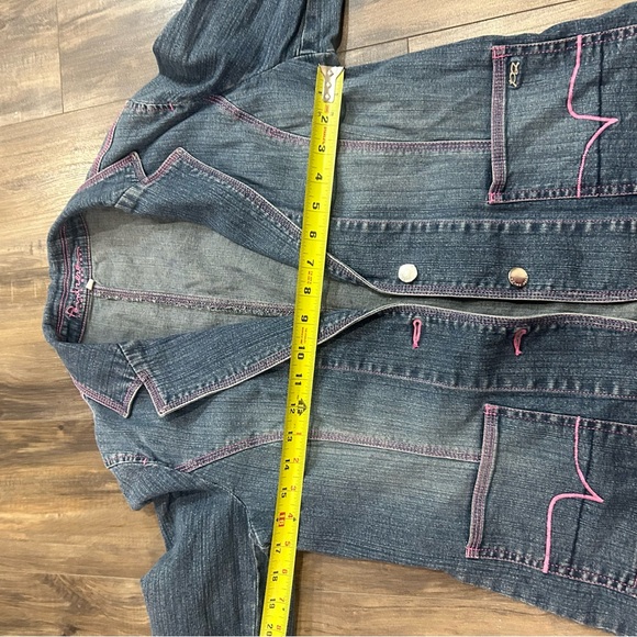 Point Zero Denim Jacket with Pink Stitching - Picture 4 of 5